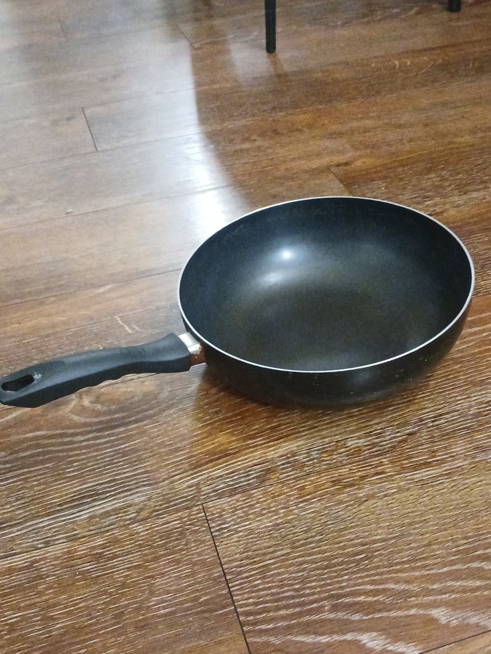Nonstick Black Stir Frying Pan with Ergonomic Handle - Home Kitchen